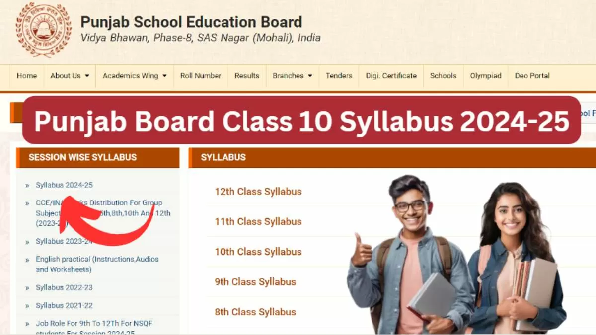 Get here Punjab Board PSEB Class 10 Syllabus 2024-25 PDF for All Subjects.