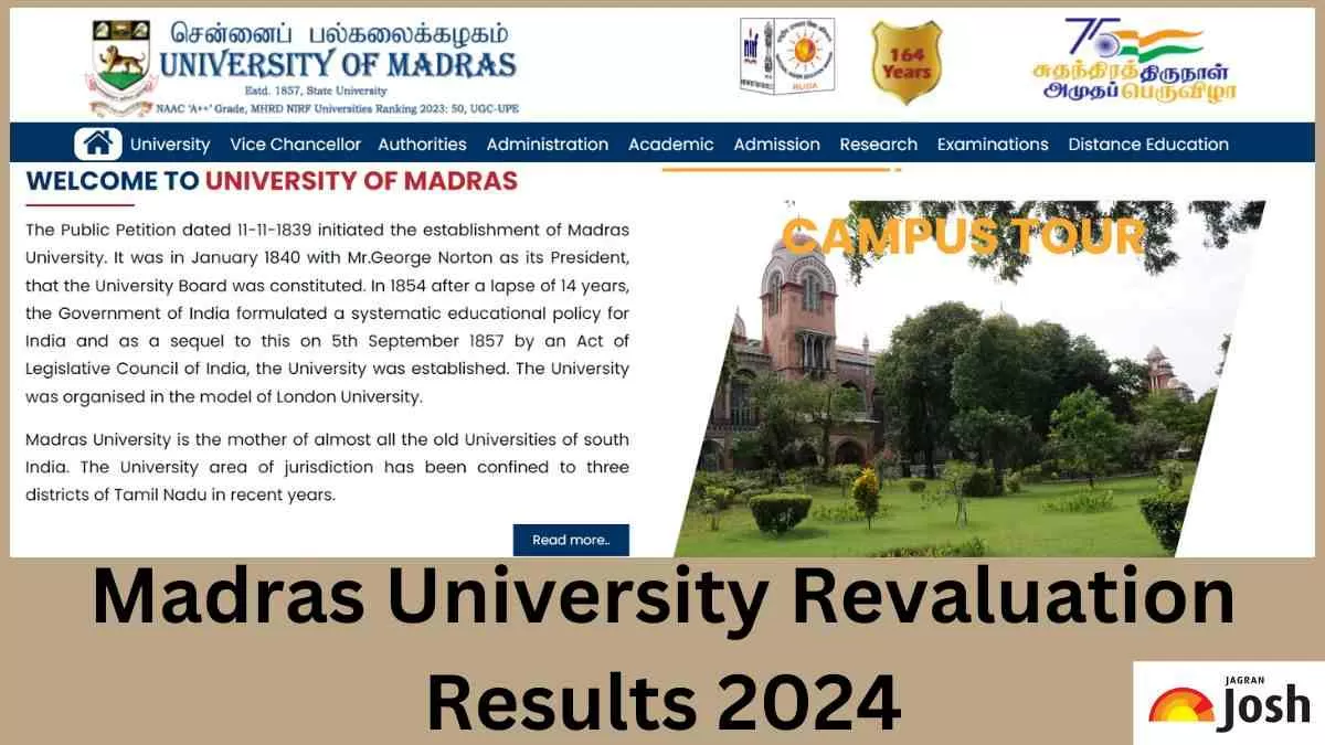 Madras University Revaluation Results 2024 At Unom.ac.in: Direct Link ...