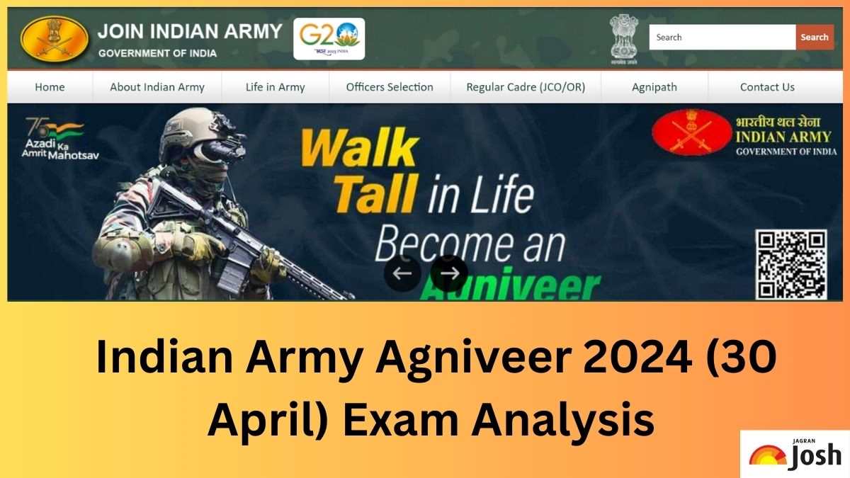 Indian Army Agniveer Exam Analysis 2024 (Apr 30): Check Difficulty Level, Questions Asked, Good Attempts