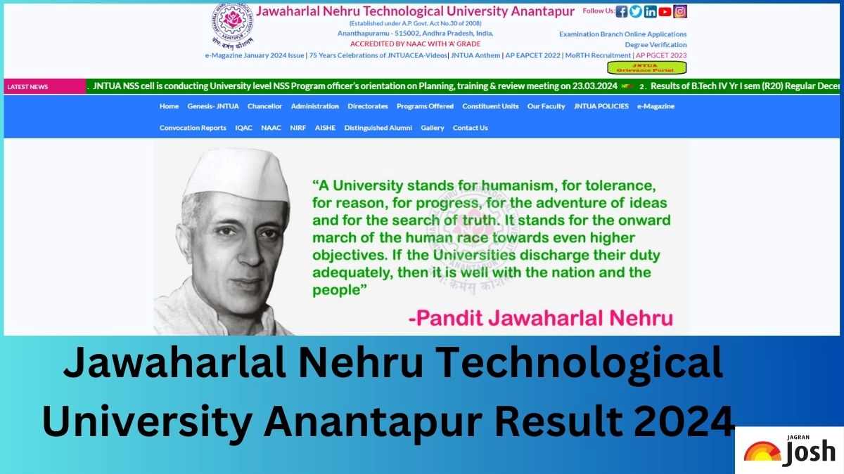 JNTUA Results 2024 OUT at jntua.ac.in; Direct Link to Download Manabadi ...