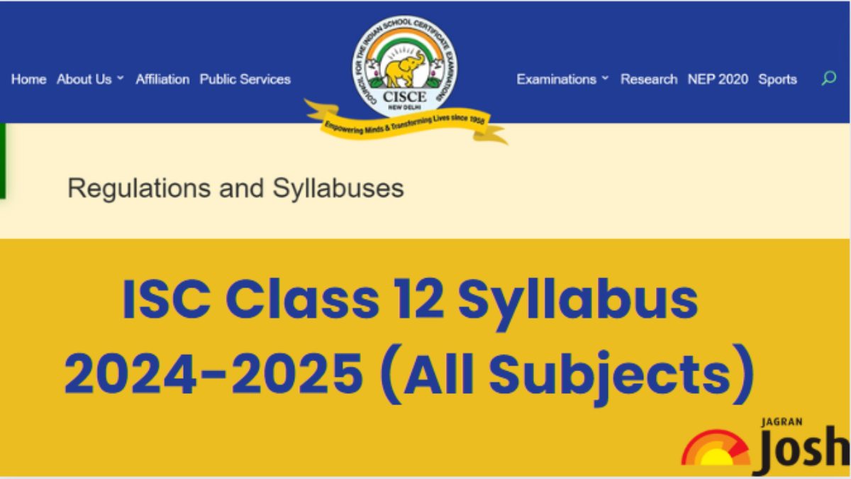 ISC Class 12 Syllabus 2024- 2025: Download Class 12th Syllabus PDF