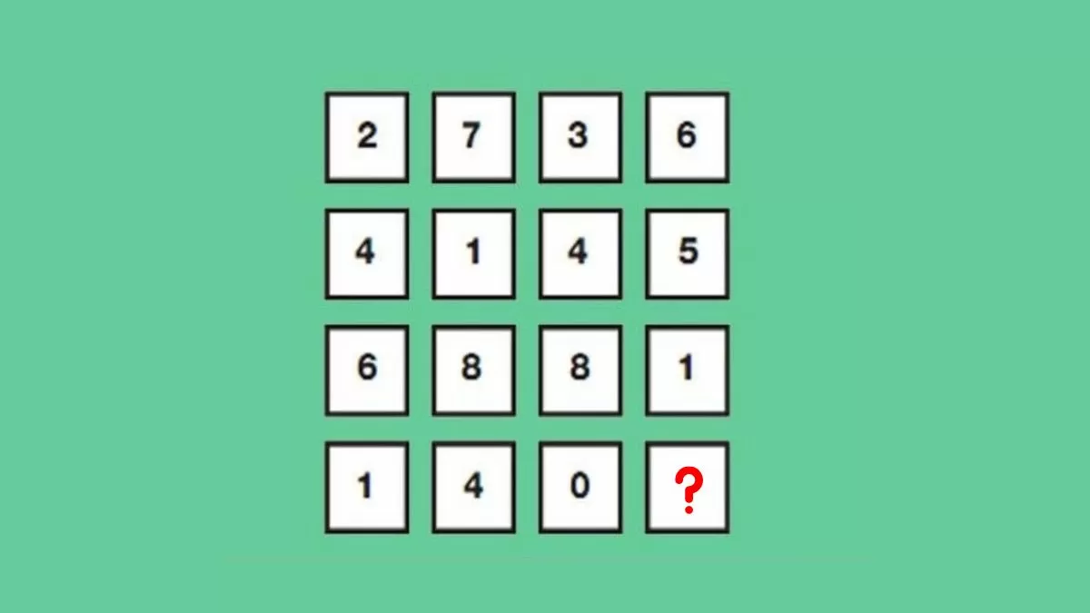 Can you find the missing number?