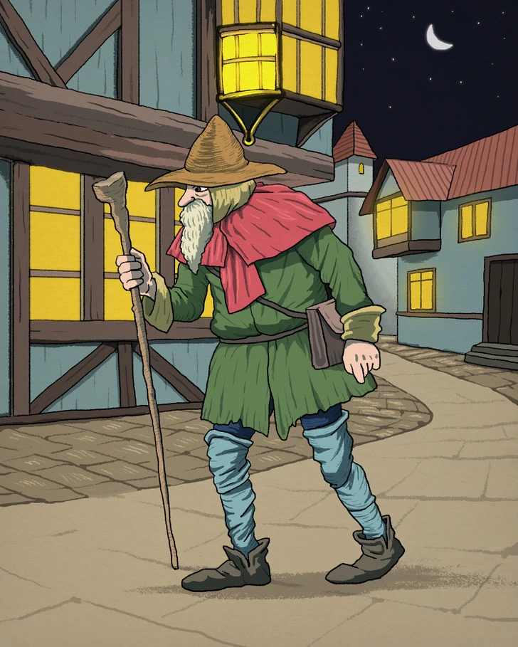 where is the lamp in the picture