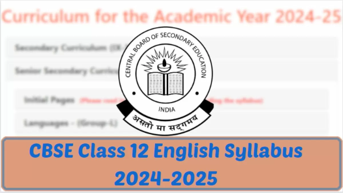 CBSE English Class 12 Syllabus 2024-2025 PDF for Download