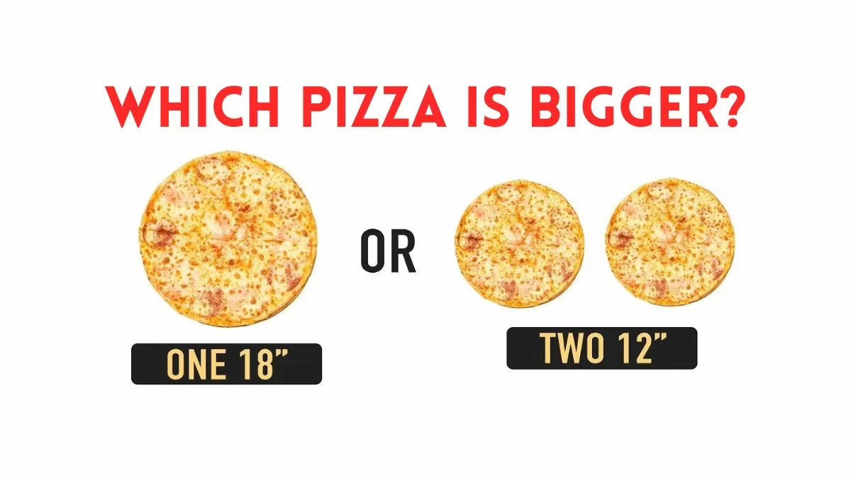 Can you tell which pizza is bigger?