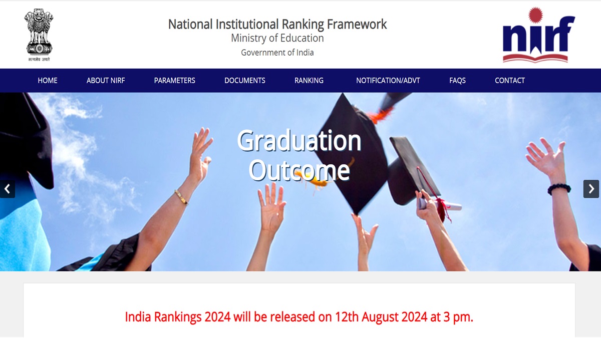 NIRF Rankings 2024 Rankings to be Live at 3 PM at