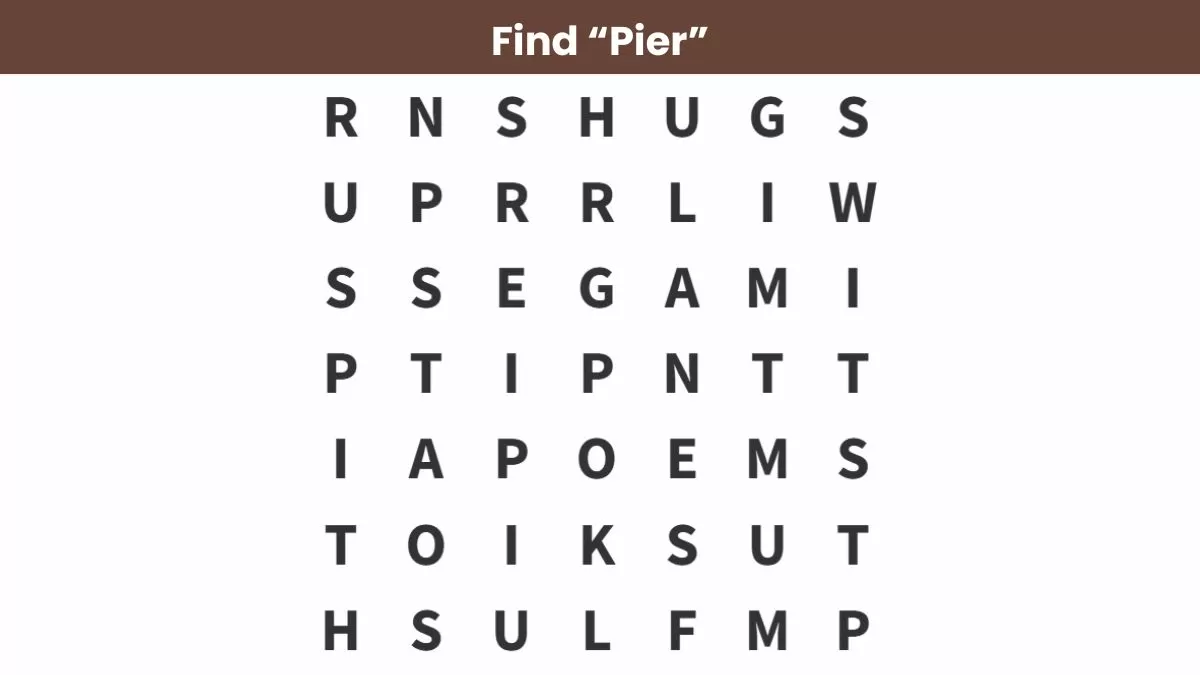 Find the word pier in 10 seconds