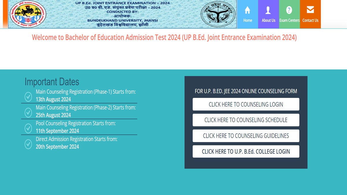 UP BEd JEE counselling 2024 round 1 registration, choice filling begin
