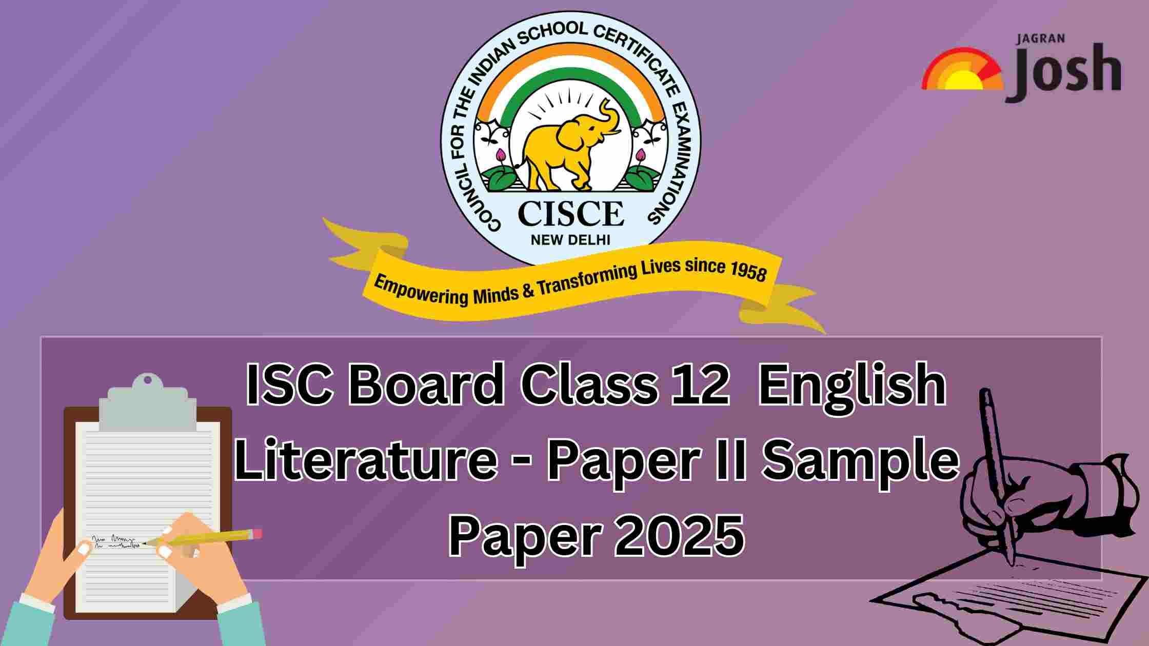 ISC Board Class 12 English Literature - Paper II Sample Paper 2024-25: Download PDF Here