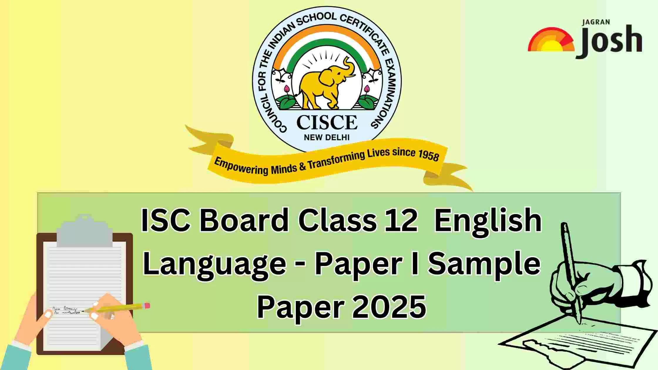  ISC Board Class 12 English Language - Paper I Sample Paper download PDF