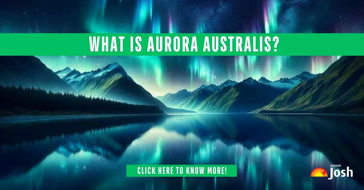 The aurora australis, or 'southern lights', appear in the night sky around the south magnetic pole.