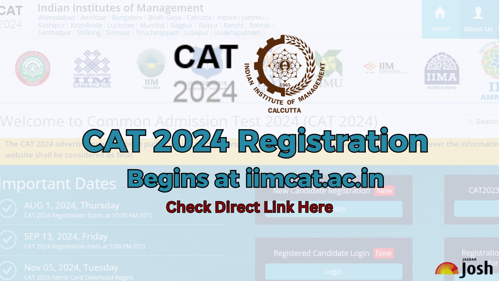 CAT 2024 Registration, Application Begin at iimcat.ac.in