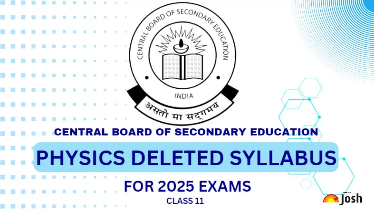 Get here CBSE Class 11 Phyiscs Deleted Syllabus 2024-25