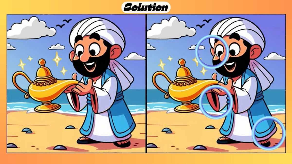 Find 3 Differences in 26 Seconds in This Alladin's Lamp Picture