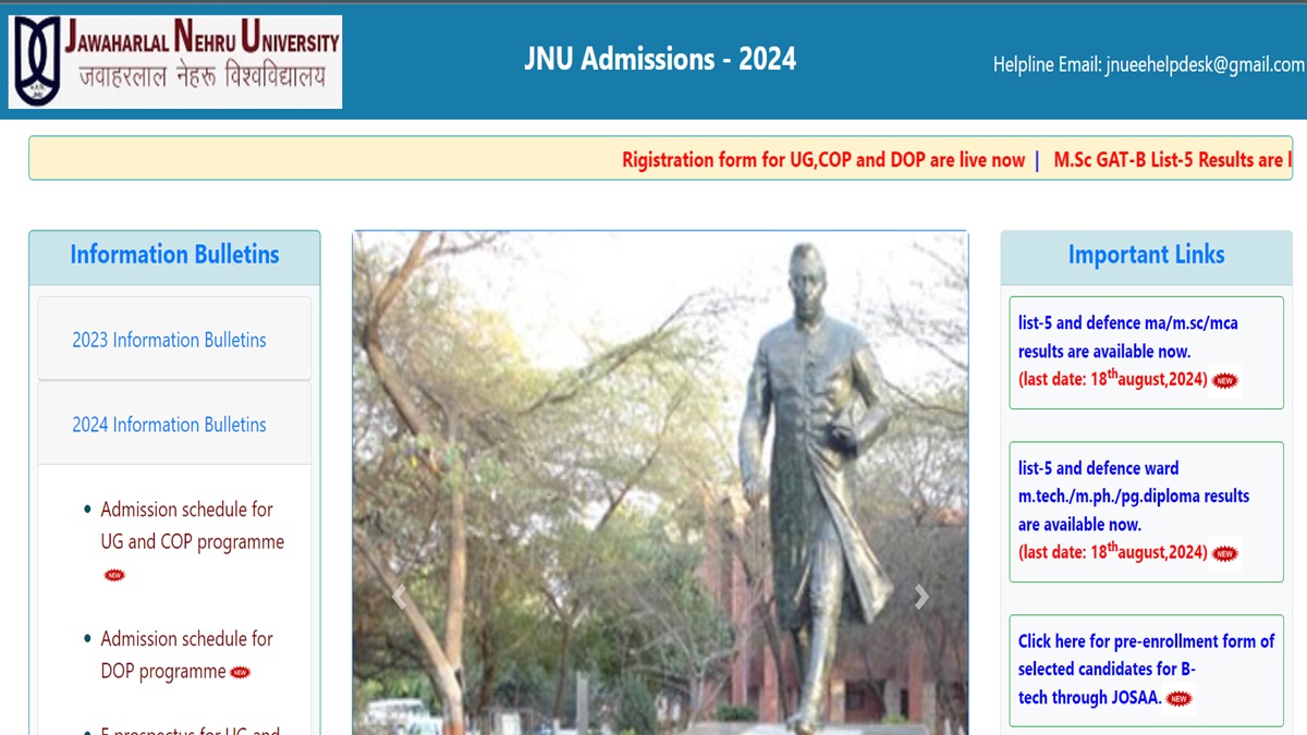 JNU Admission 2024 – First topper list today at jnuee.jnu.ac.in, Get direct link to download PDF | Education News