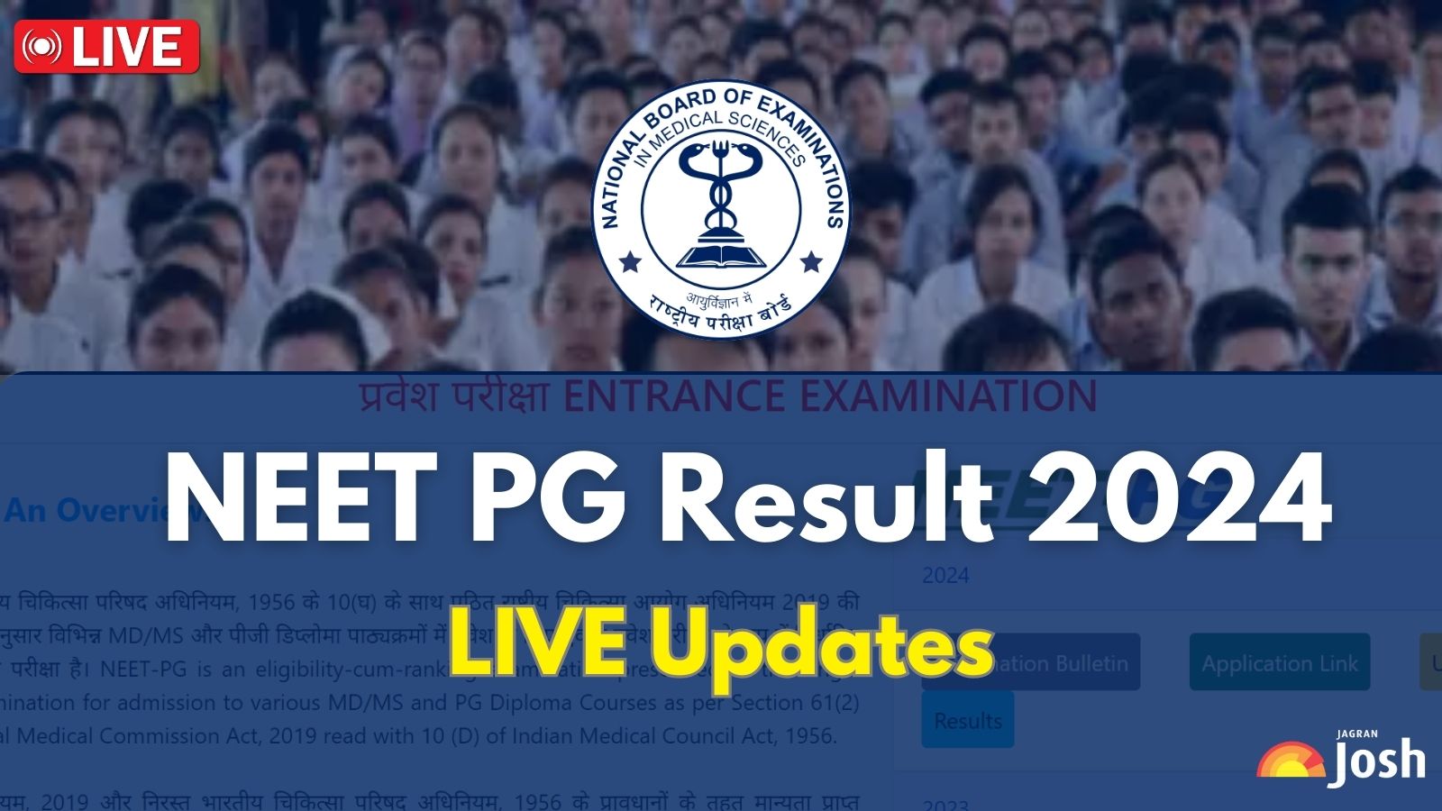 [LIVE] NEET PG Result 2024 NBEMS to Issue NEET PG Merit List