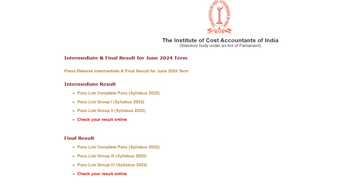 Cma Inter Result 2024 June Chery Deirdre