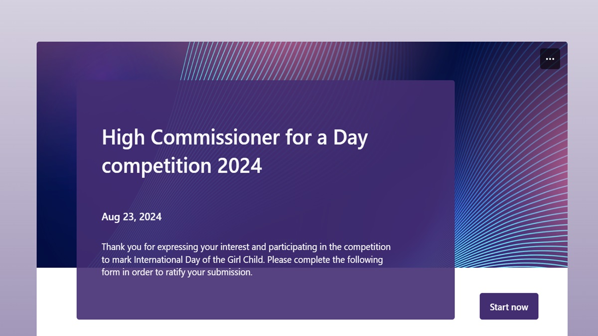 UK Invites Entries for High Commissioner for a Day Competition