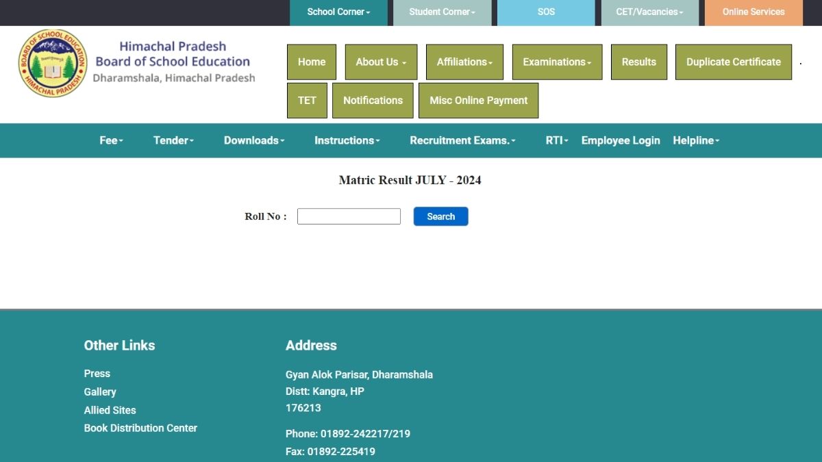 HPBOSE Class 10 Supplementary Results 2024 Out at hpbose.org