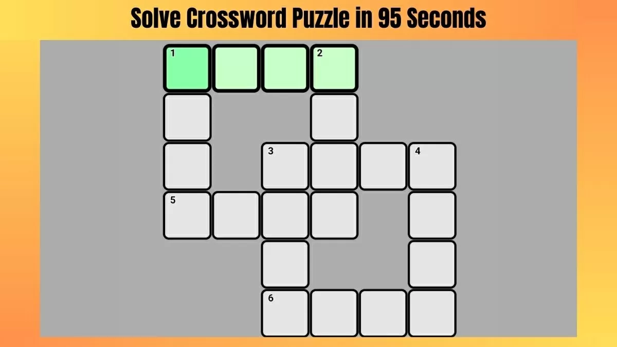 Crossword Puzzle Challenge: Solve in 95 Seconds, Hint Inside