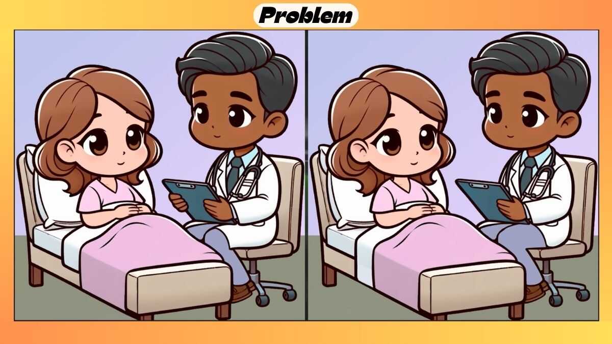 Find 3 Differences in 20 Seconds in This Doctor and Patient Picture