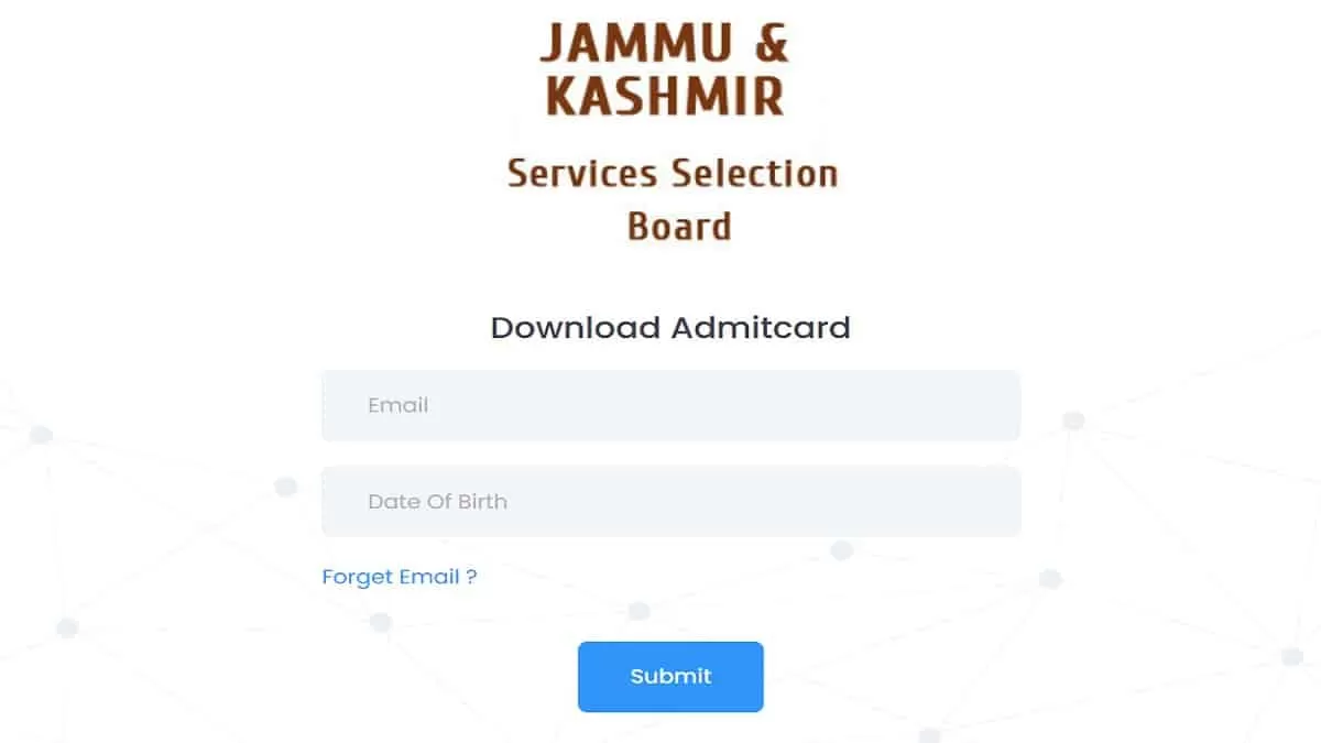 JKSSB Patwari Admit Card 2024