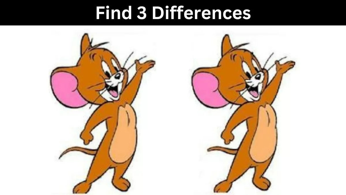 Spot 3 differences in Jerry’s picture. 