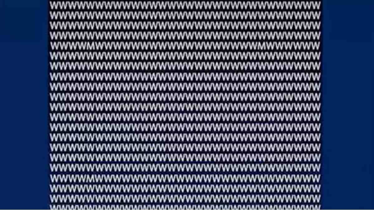Optical Illusion: Only 2% With Sharp Vision Can Spot 3 M's Among W’s in 8 Seconds!