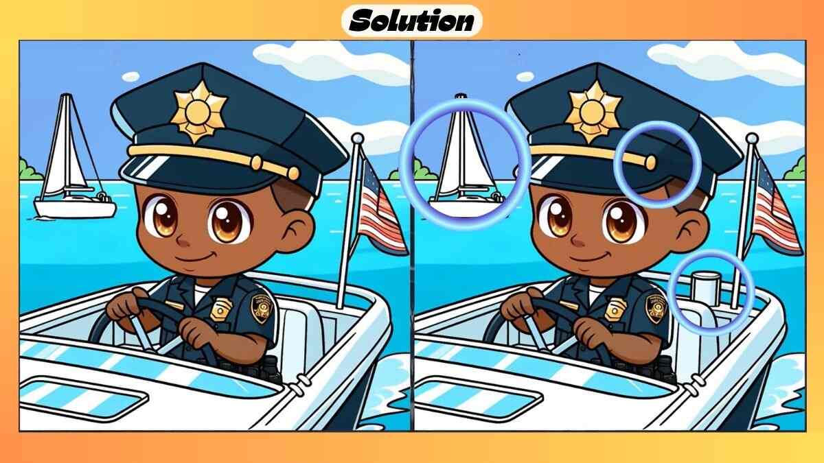 Find 3 Differences in 21 Seconds in This Policeman Picture