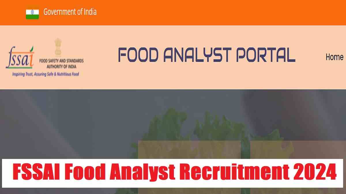 FSSAI Food Analyst Recruitment 2024: Apply Online Till Sep 13, Check eligibility and application process 