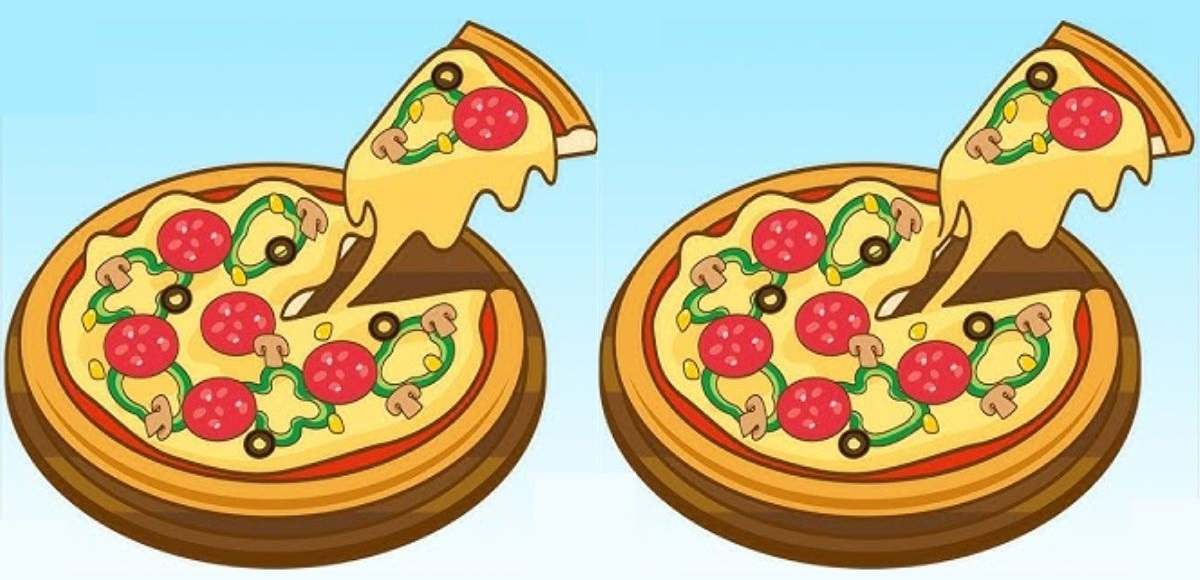 find the differences brain teasers pizza
