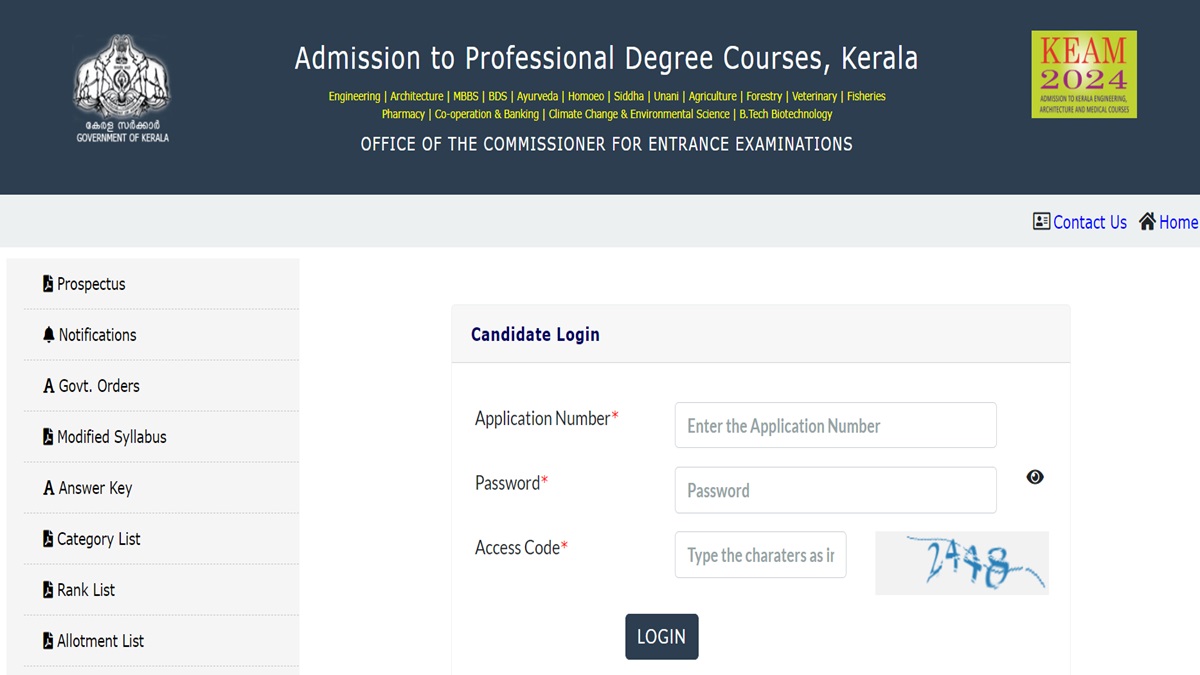 Kerala NEET UG Round 1 Final Allotment Result 2024