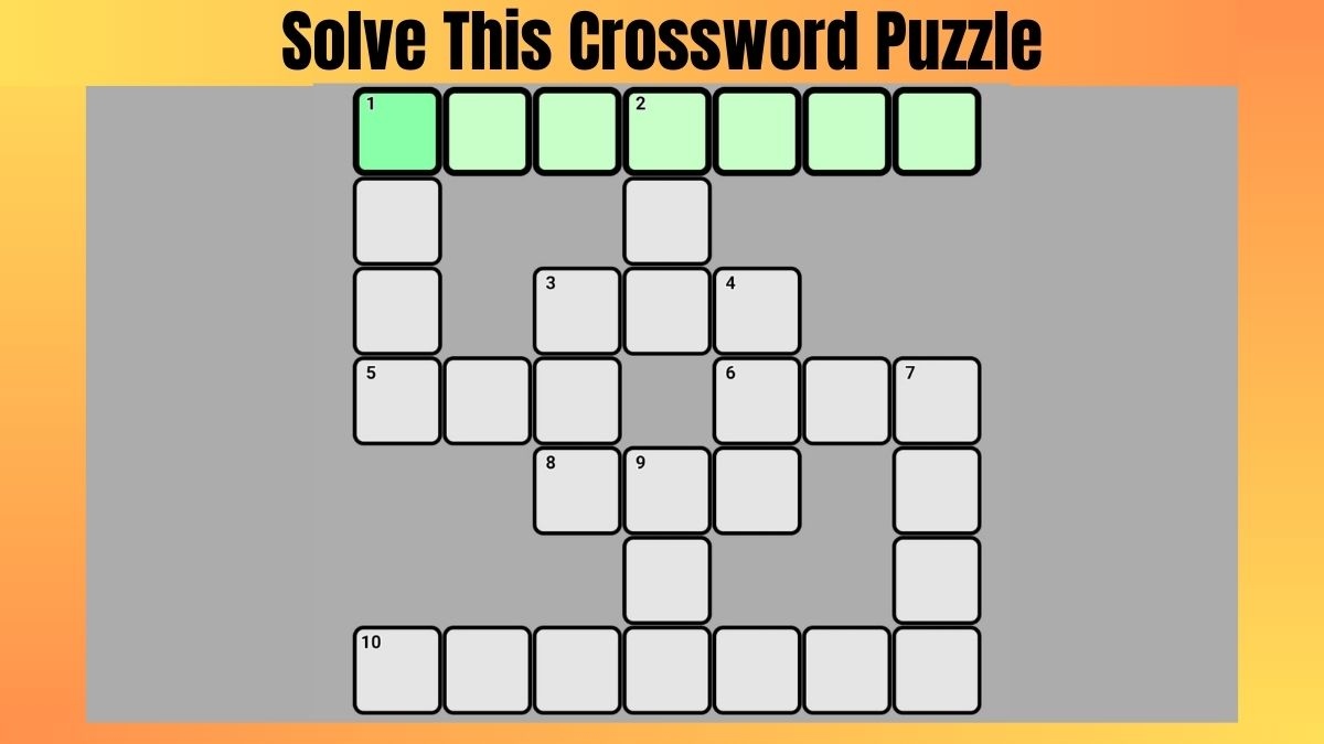 Crossword Puzzle: Solve this Puzzle in 98 Seconds, Clue Inside