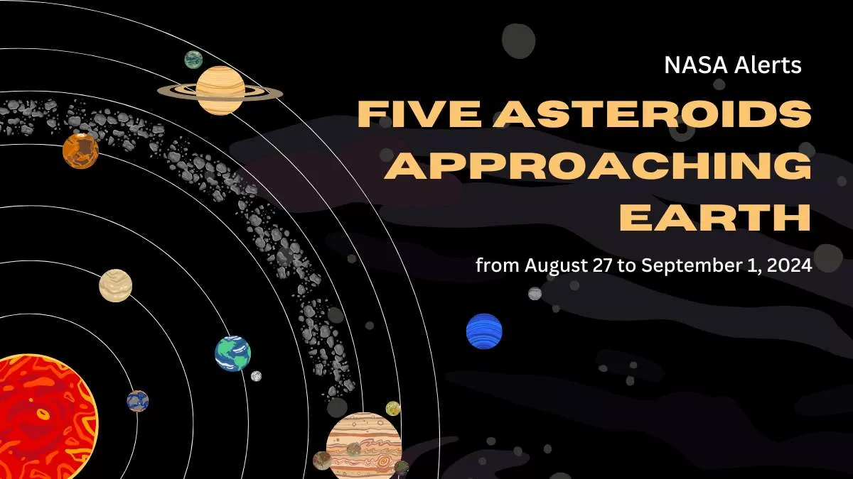 NASA Alerts Five Asteroids Approaching Earth from August 27 to September 1 2024