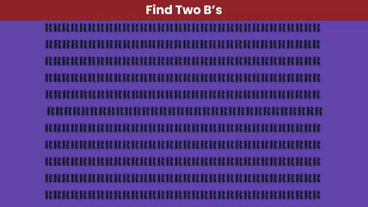 Find two B's in 9 seconds