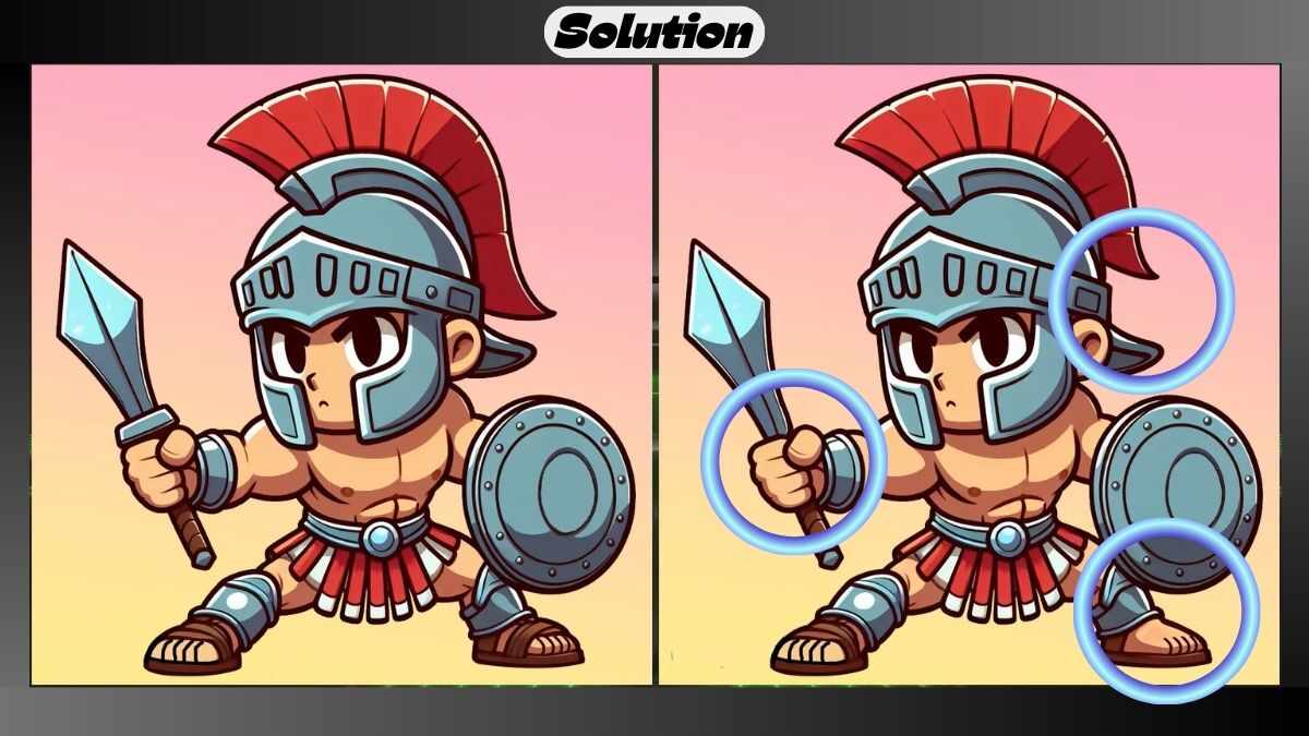 Find 3 Differences in 16 Seconds in This Ancient Warrior Picture