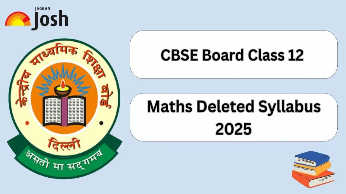 CBSE Class 12 Mathematics Deleted Syllabus 2025