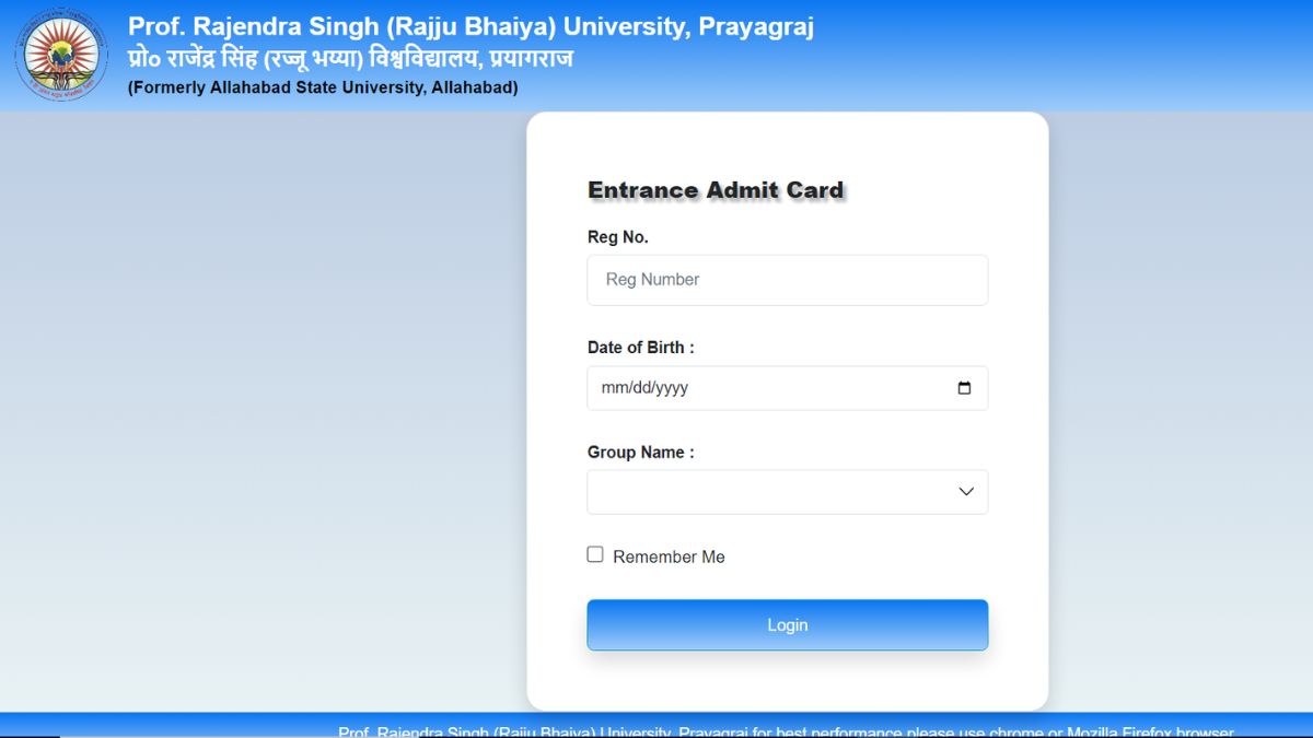 Rajju Bhaiya University Entrance Exam Admit Card 2024: रज्जू भैया यूनिवर्सिटी प्रवेश परीक्षा के एडमिट कार्ड जारी, यहाँ से करें डाउनलोड  