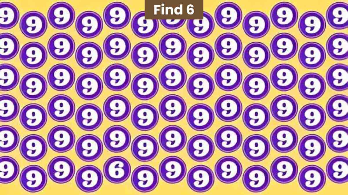 Optical Illusion: Only HD eyes can find 6 among 9’s in the picture in 3 seconds!
