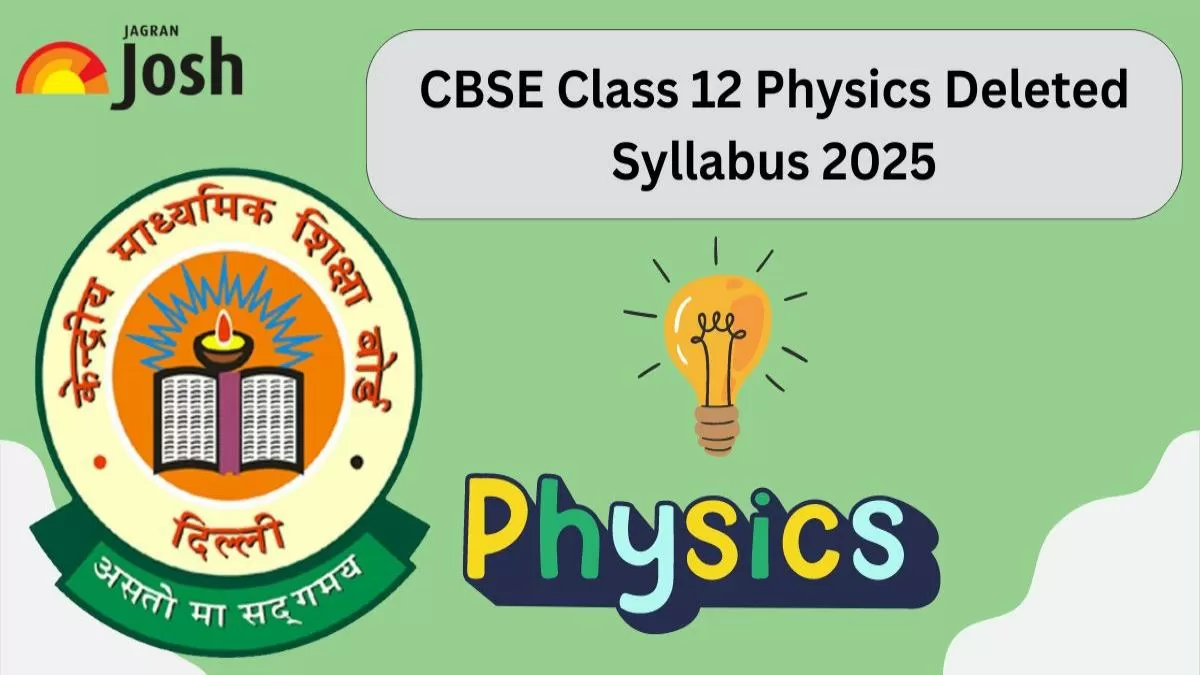 CBSE Class 12 Physics Deleted Syllabus 2025