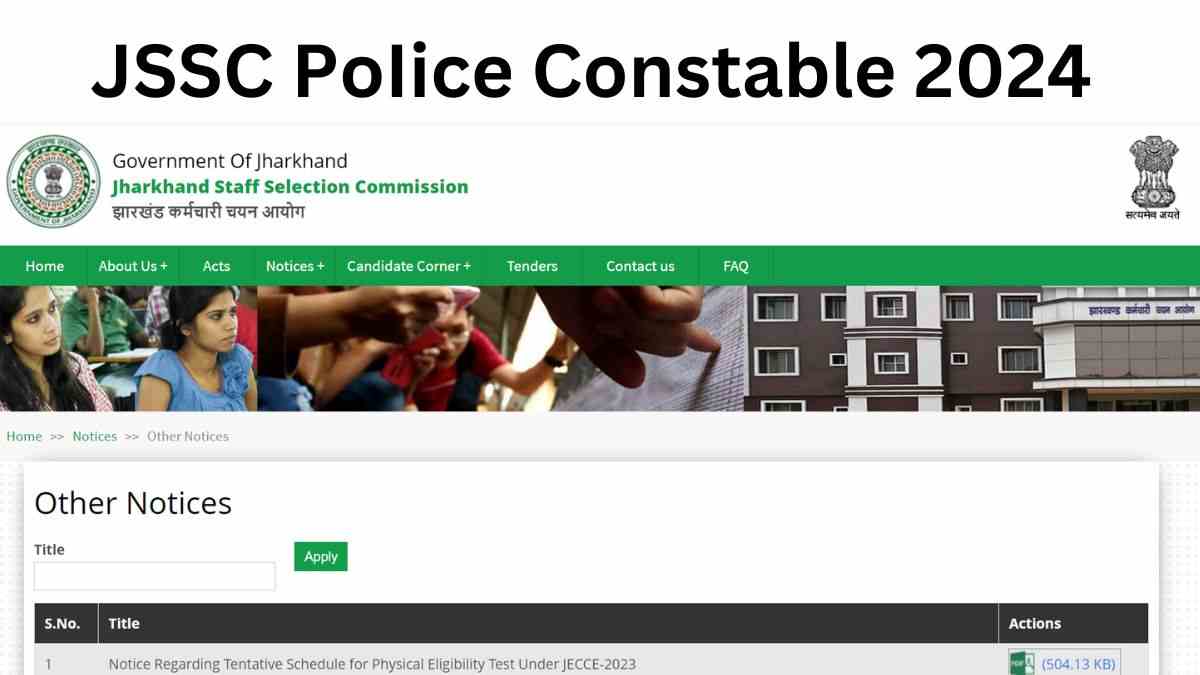 JSSC Constable PET Exam Date 2024 OUT: झारखंड कांस्टेबल परीक्षा की तारीखें जारी, जानें कब से डाउनलोड करें एडमिट कार्ड 