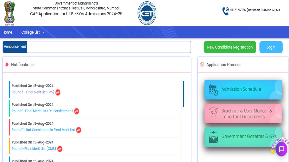 MH CET Counselling 2024 Round 1 Choice Filling