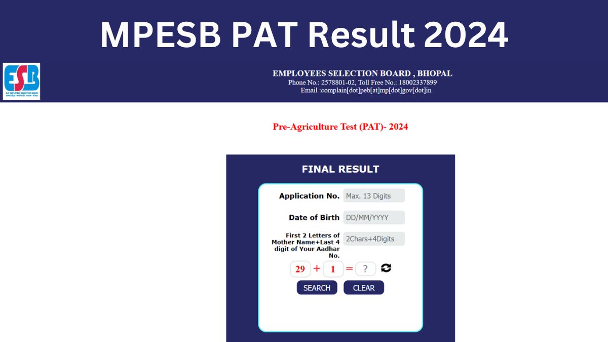MPESB PAT Result 2024: एमपी पीएटी का परिणाम जारी, ये रहा डायरेक्ट डाउनलोड लिंक   