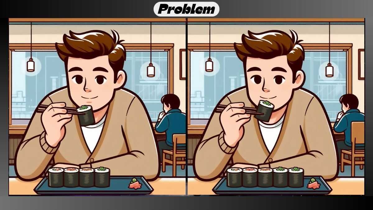 Find 3 Differences in 18 Seconds in This Sushi Eating Picture