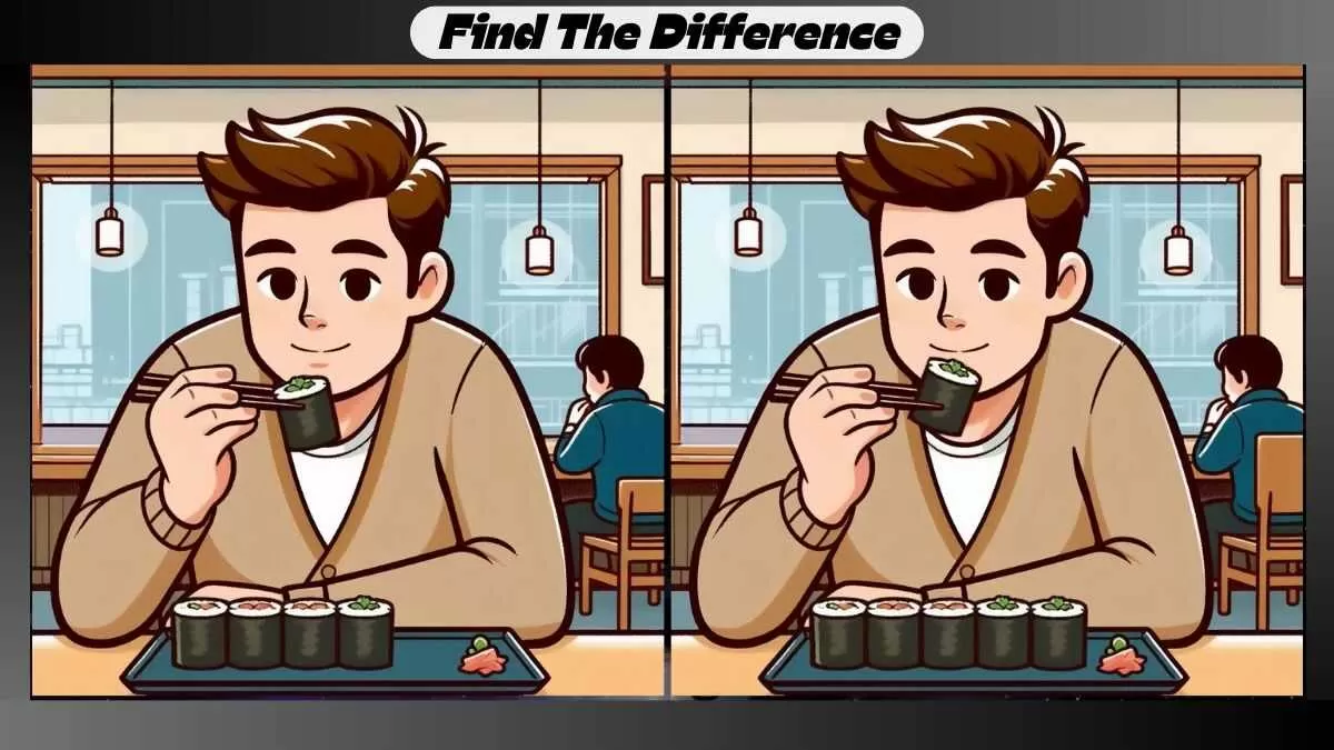 Find 3 Differences in 18 Seconds in This Sushi Eating Picture