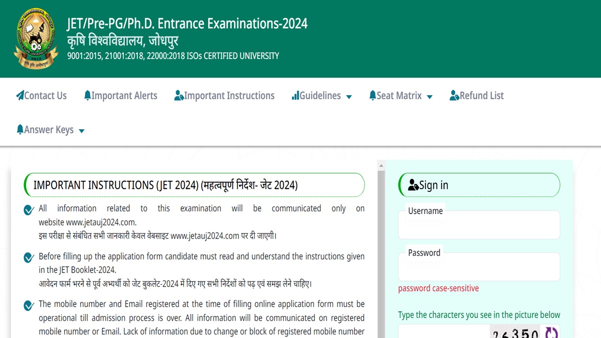 Rajasthan JET Counselling 2024 Registration