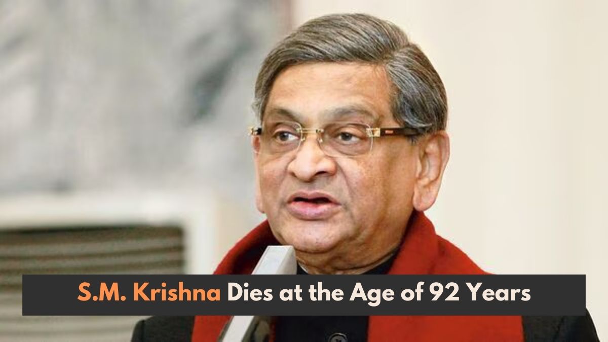 S.M. Krishna, Former Karnataka CM and Maharashtra Governor, Passes Away at 92