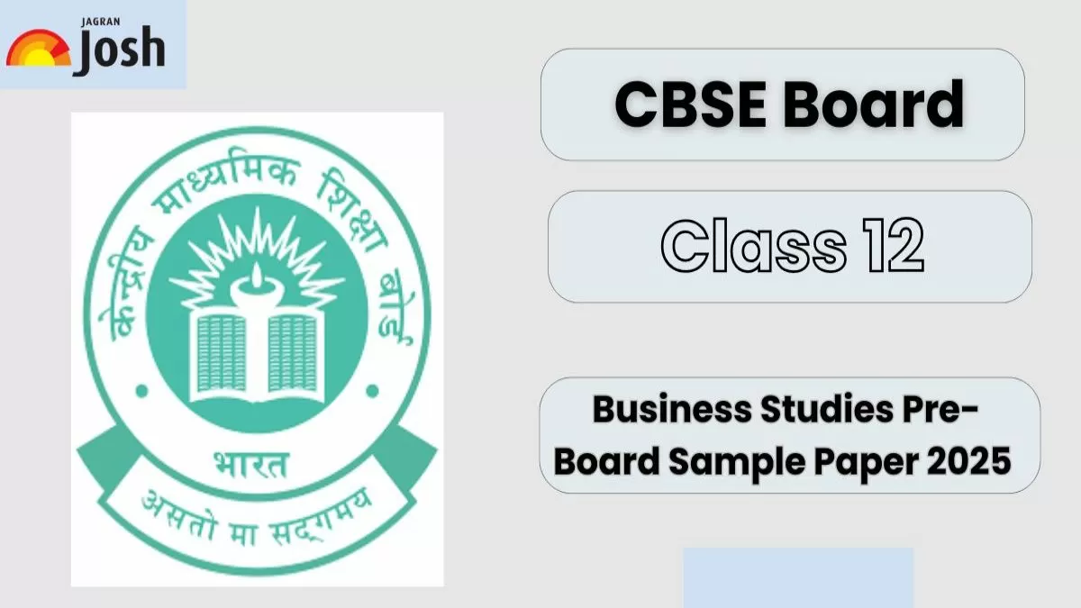 CBSE Class 12 Business Studies Pre-Board Sample Paper 2025
