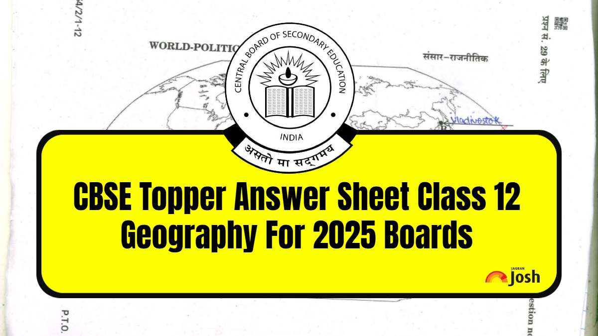 CBSE Topper Answer Sheet Class 12 Geography For 2025 Boards: Model ...