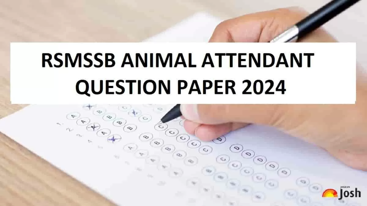 RSMSSB Animal Attendant Question Paper 2024